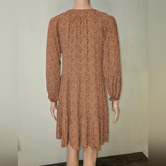 Impressions Women size Sm Baby Doll Dress Cottagecore Flowy Romantic Long Sleeve - Picture 3 of 9